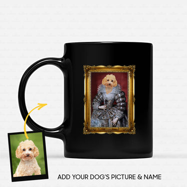 Personalized Dog Gift Idea - Royal Dog's Portrait 32 For Dog Lovers - Black Mug